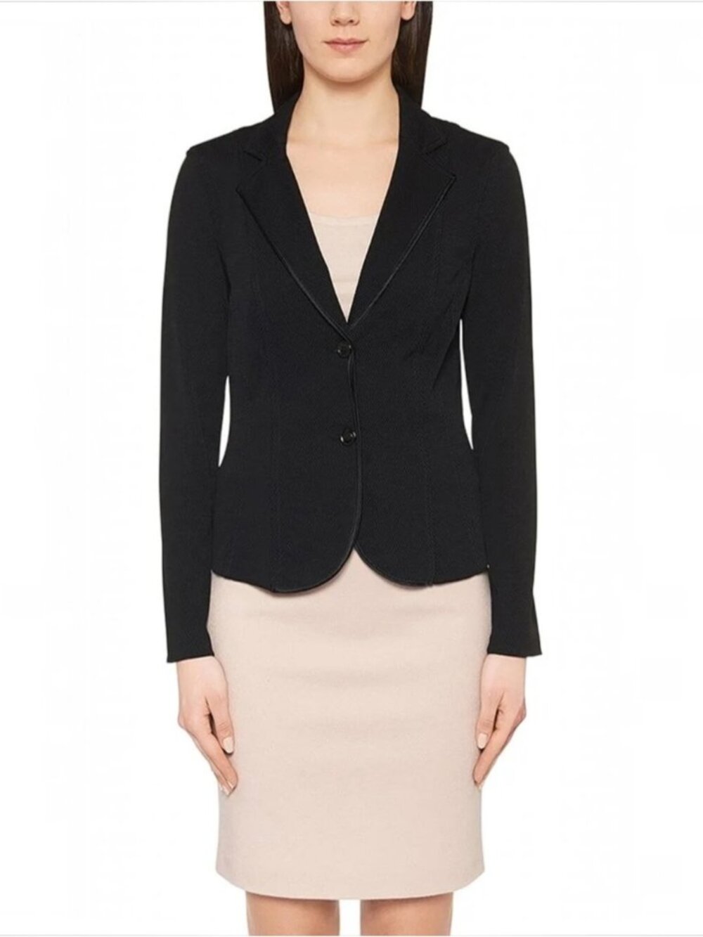 Marc Cain Black 3-D Sporty Mesh Blazer Size N3 = US 6 Unlined Lightweight